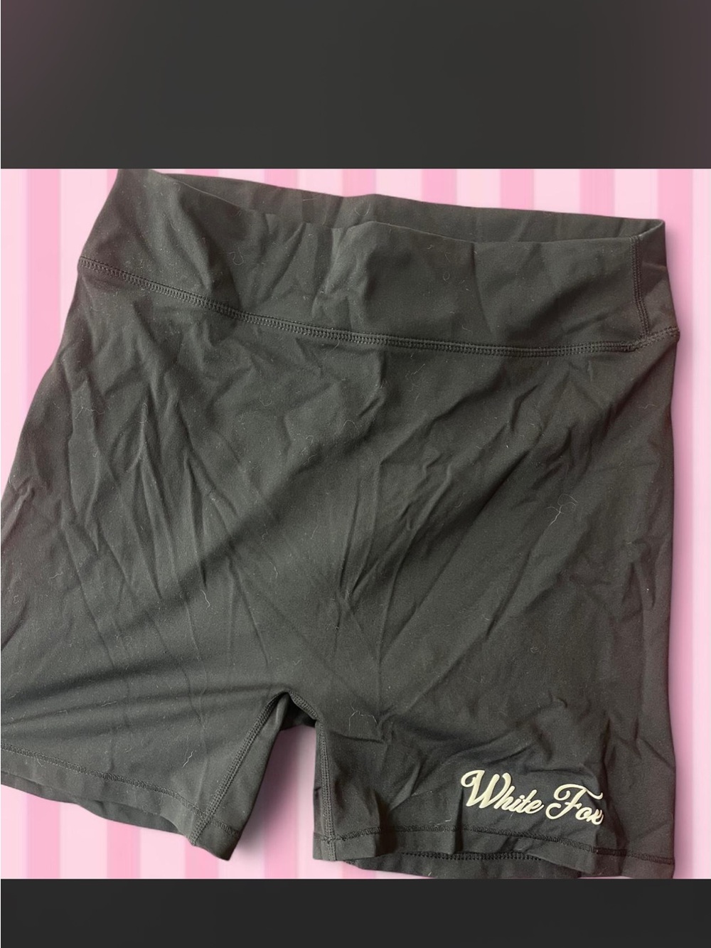 White Fox Boutique Black High-Rise Bike Shorts